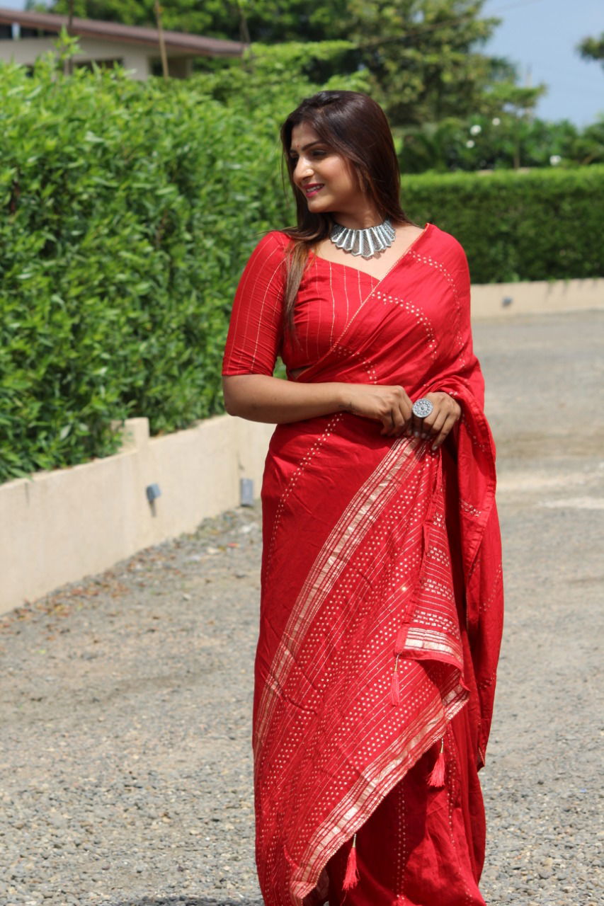 Sc Karwa Chauth Festive Wear Cotton Viscose Latest Saree Collection 